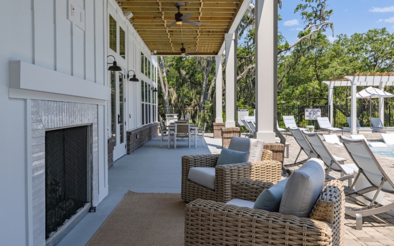 Porch and Fireplace